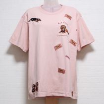 ピンクダックス刺繍Tシャツ