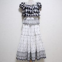 紺系チェリー刺繍3点セット