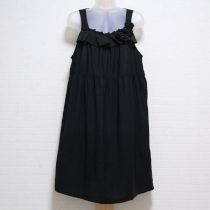 黒花モチーフ付きワンピース【9号】