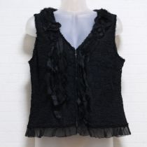 黒総レースカットオフリボン使いベスト【3(9号)】