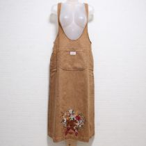 茶ブーケくま刺繍ジャンパースカート