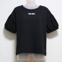 黒パフスリーブカットソー