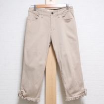 ベージュリボン付きストレッチパンツ【M】