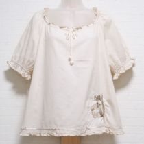 生成くま刺繍スモックブラウス