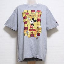 グレーミッキーマウスTシャツ【L】