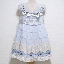 サックスブルーベリーモチーフローンチュニック