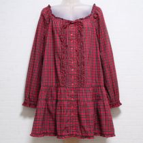 赤系チェックチュニック