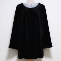 黒リボン使いベロアチュニック【11号】