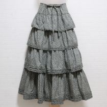 グレー系レオパード段々スカート