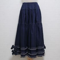 紺リボン使いスカートストール付き