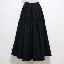 黒サテンリボン使いスカート
