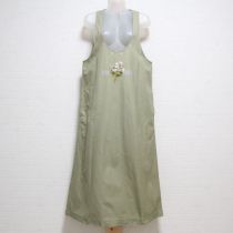 薄荷白つめ草刺繍ジャンパースカート