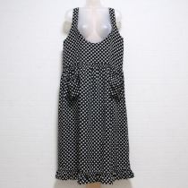 黒×白水玉フリルタブリエ