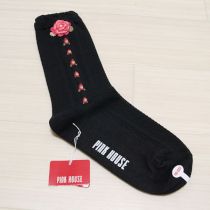 黒薔薇モチーフソックス