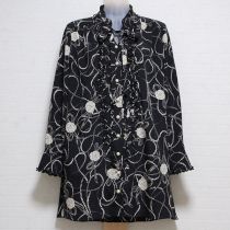 黒パールカメリアポリチュニック【3(9号)】