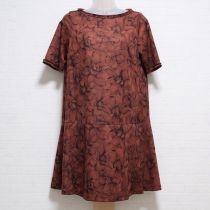茶くちなしカットソーチュニック【3(9号)】