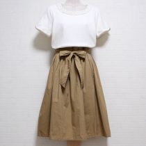 生成×ベージュコンビワンピース【3(9号)】