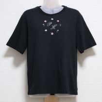 黒花迷子刺繍Tシャツ