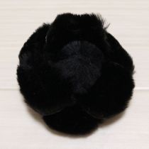 黒ファーコサージュ