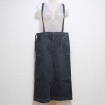 黒デニム吊スカート