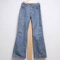 ブルーレース使いデニムパンツ【S】