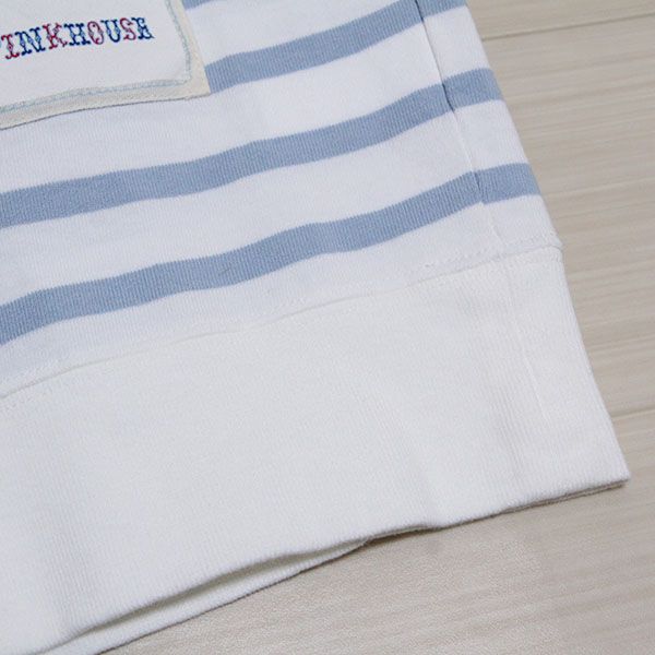 白×水色パッチ使い顔くまプリントTシャツ   ピンクハウス通販