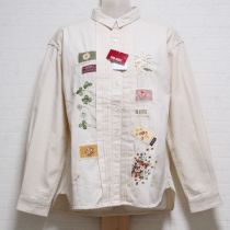 生成パッチ&刺繍シーチングシャツ