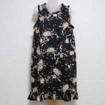 黒薔薇とチェリープリントエプロン