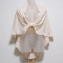 生成フェイバリットブーケ刺繍ニットストール