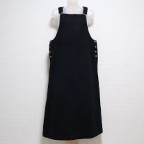 黒圧縮ウールジャンパースカート