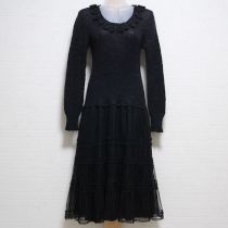 黒ニット×チュールワンピース【9号】