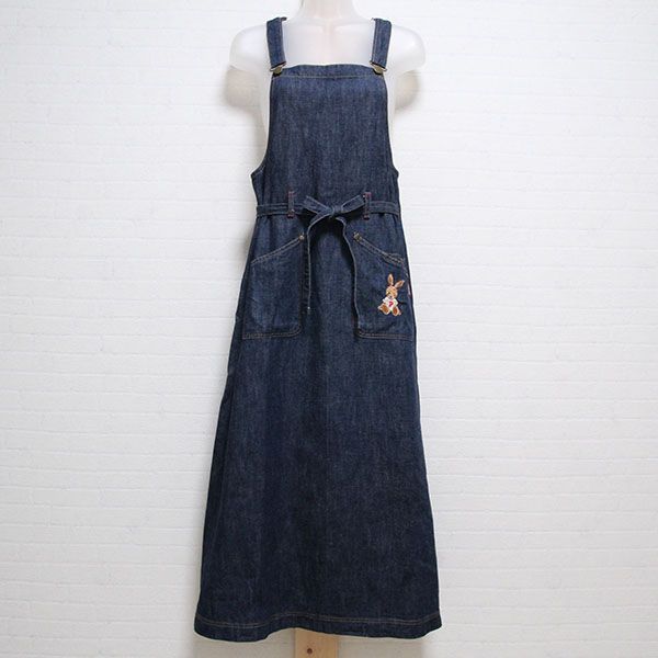 紺うさぎ刺繍デニム巻ジャンパースカート - ピンクハウス通販 