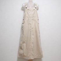 ベージュ系ロゴコーデュロイサロペットスカート