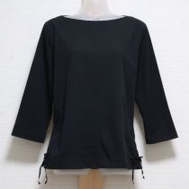 黒ロゴ刺繍カットソー【L】
