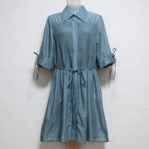 グリーン系エンブロイダリーピンタックチュニック【9号】