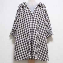 こげ茶チェックチュニック
