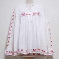 白フォークロア刺繍ブラウス