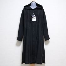 黒フリルフーディロングワンピース