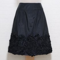 黒巻花モチーフスカート【9号】