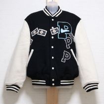 黒×白ワッペンフリーススタジャン
