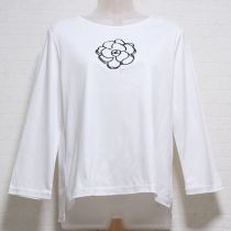 白カメリア長Tシャツ【3(9号)】