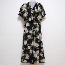 黒紫陽花ポリワンピース