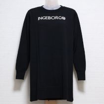 黒ロゴサイドスリットニットチュニック【3(9号)】