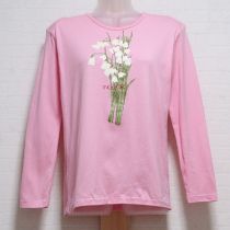 ピンクスノードロップ長Tシャツ