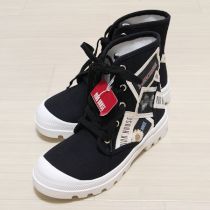 黒ネームワッペンハイカットスニーカー【2(S)】