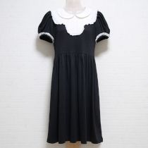 黒ヨーク付きカットソーワンピース