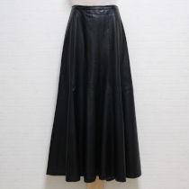 黒フェイクレザースカート【L】