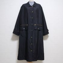 黒ナイロンキルティングコート
