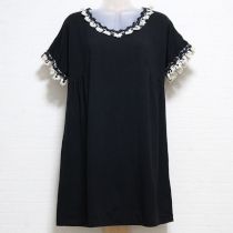 黒ブレード使いカットソーチュニック