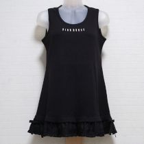 黒ローンフリルノースリカットソーチュニック